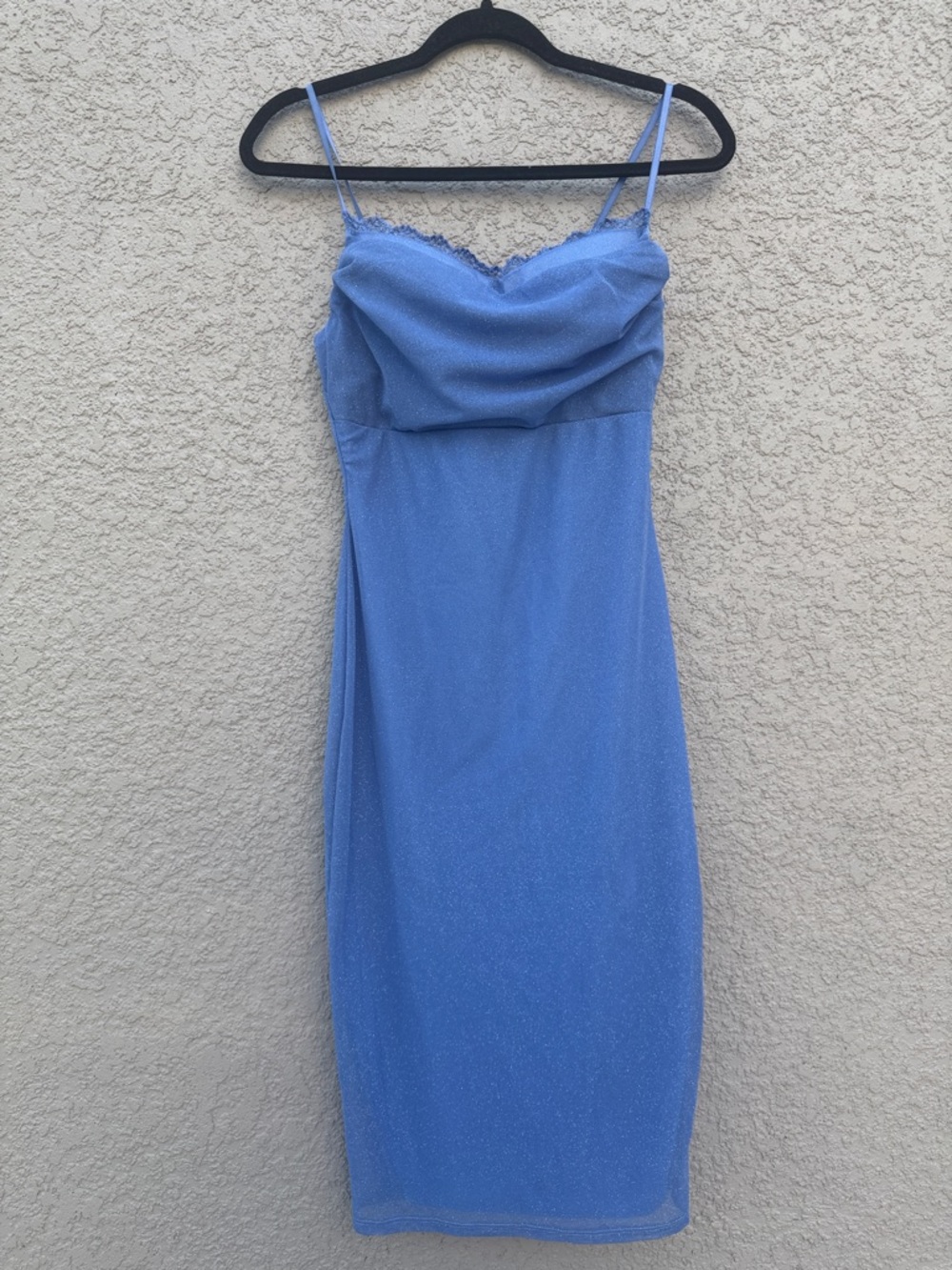 January 7 Sparkling Blue Midi Dress